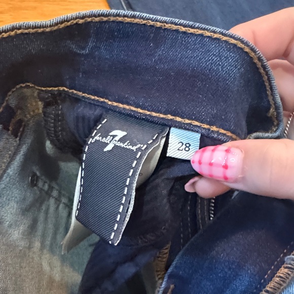 7 For All Mankind Dark wash Medium Melrose Slim Illusion NWT - Picture 3 of 6